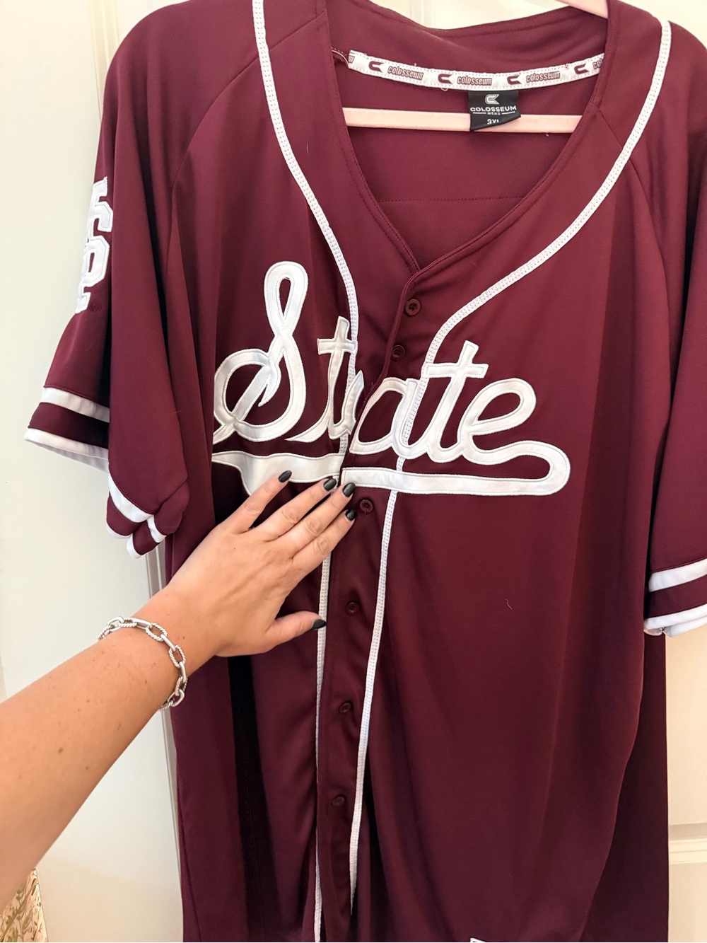 Colosseum Mississippi  'State' Baseball Jersey